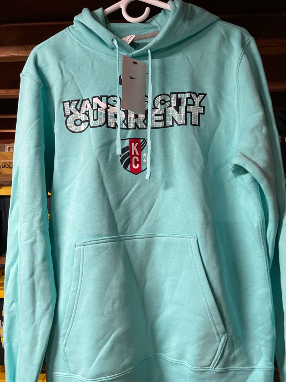 Nike Kansas City Current Wordmark Hoodie - Aqua Medium